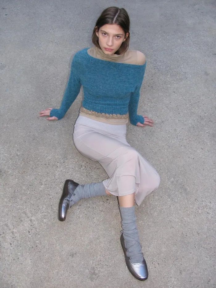 001KM Silver Women Paloma Wool Ballerinas