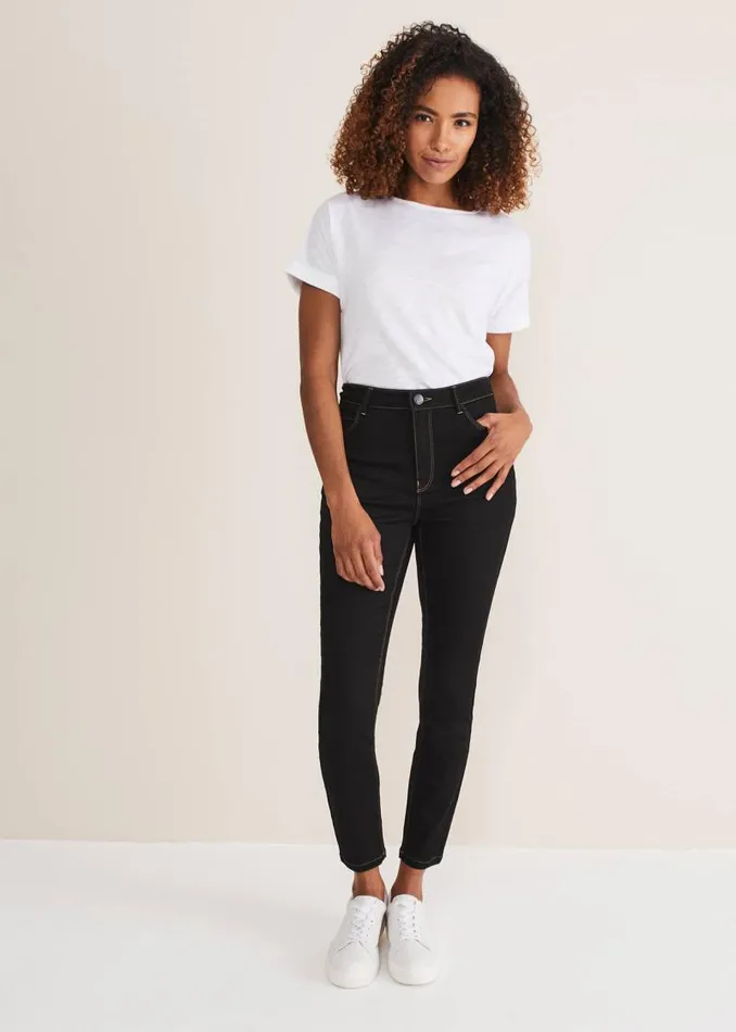 Abigail Sculpting Skinny Long Jean Black Women Phase Eight Trousers