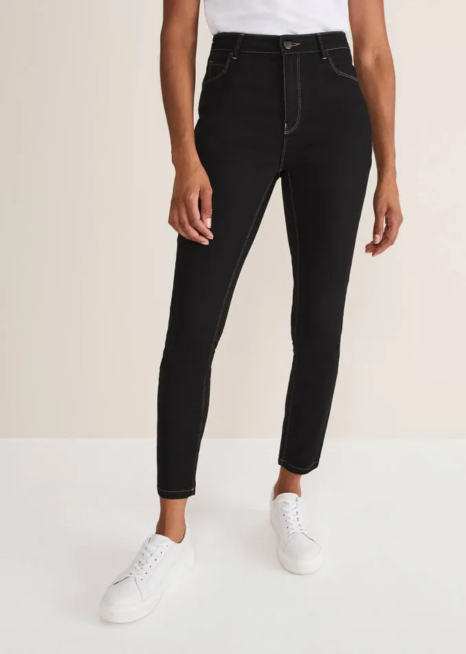Abigail Sculpting Skinny Long Jean Black Women Phase Eight Trousers
