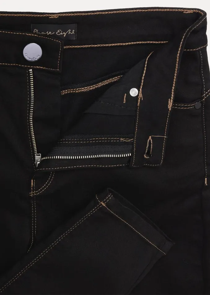 Abigail Sculpting Skinny Long Jean Black Women Phase Eight Trousers