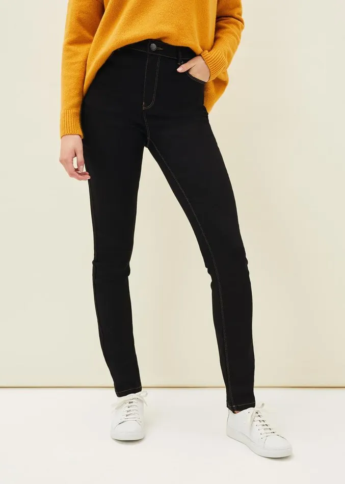 Abigial Sculpting Skinny Short Jean Black Women Phase Eight Trousers