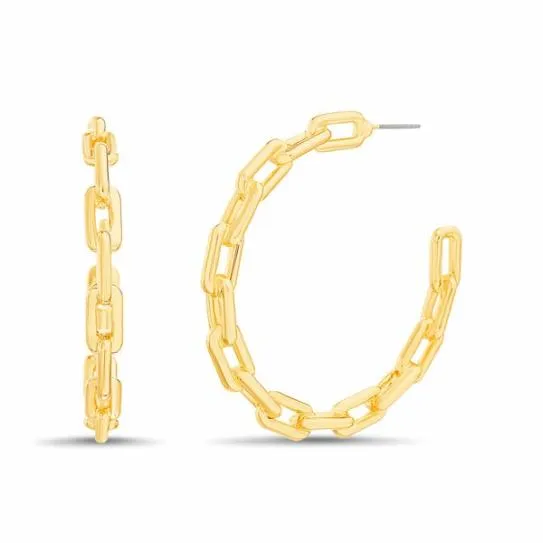 Accessories CHAIN HOOPS GOLD Gold Steve Madden Jewelry