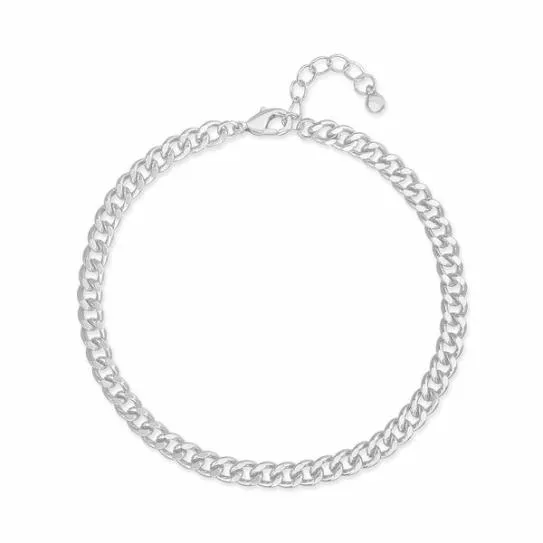 Accessories CURB CHAIN ANKLET SILVER Silver Steve Madden Jewelry