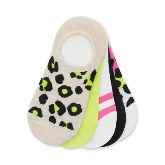 Accessories LEOPARD PRINT SNEAKER SOCKS NATURAL MULTI Natural Multi Steve Madden Socks and Tights