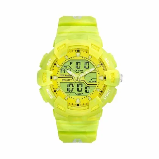 Accessories OVERSIZED SPORT WATCH TIE DYE CITRON Citron Steve Madden Watches
