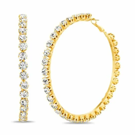 Accessories RHINESTONE HOOPS Rhinestones Steve Madden Jewelry