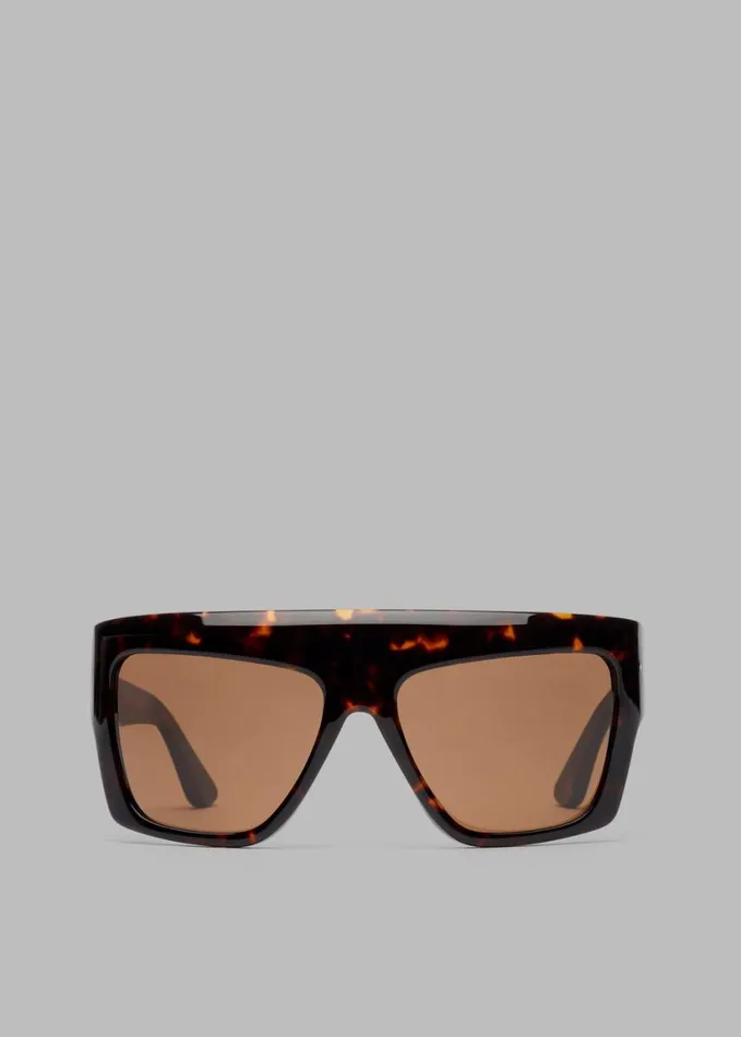 Accessories WomenMen The Frankie Shop Port Tanger Hal Sunglasses 8211 Myrrh AcetateTobacco Lens