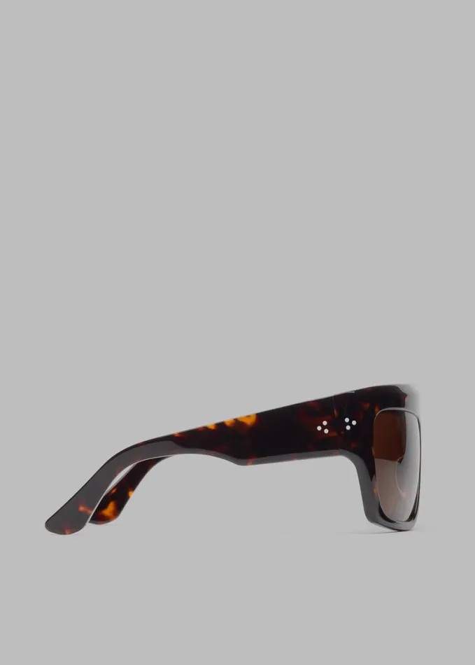 Accessories WomenMen The Frankie Shop Port Tanger Hal Sunglasses 8211 Myrrh AcetateTobacco Lens