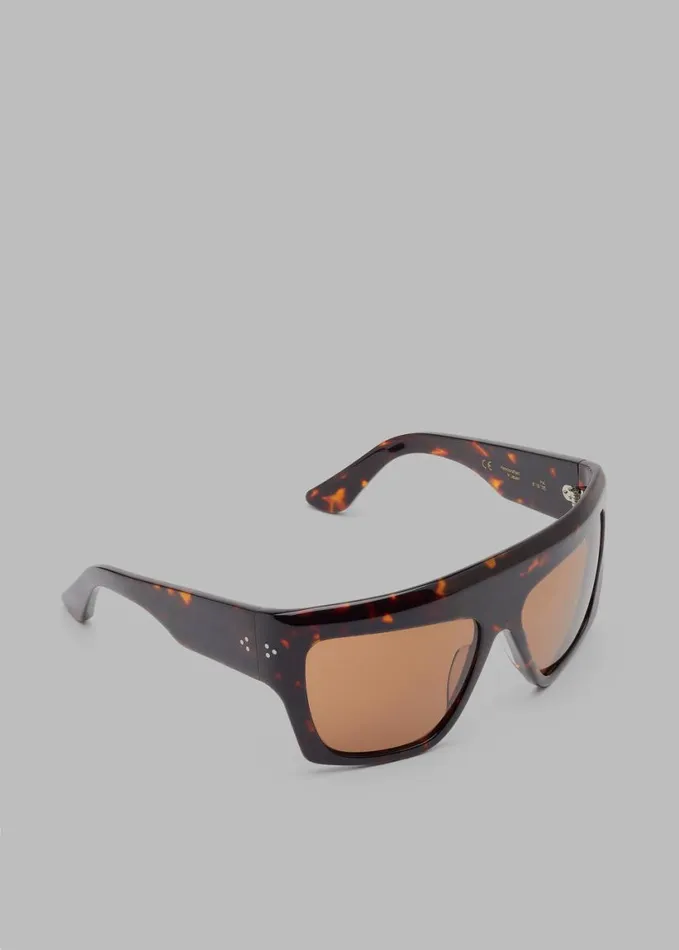 Accessories WomenMen The Frankie Shop Port Tanger Hal Sunglasses 8211 Myrrh AcetateTobacco Lens