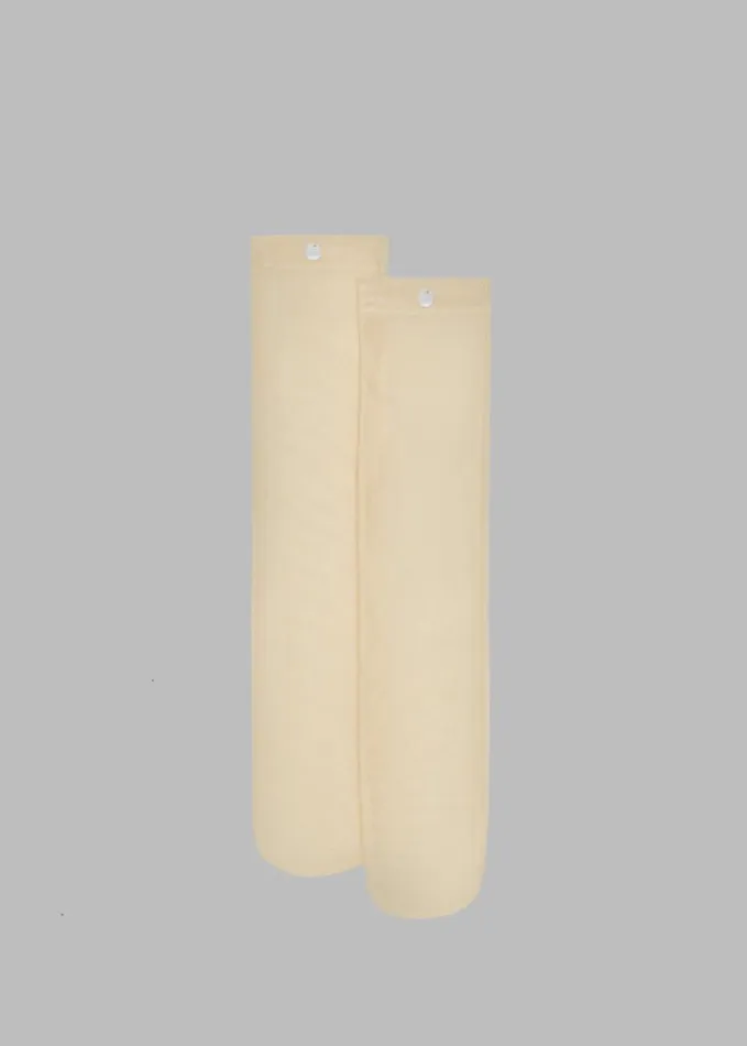 Accessories Women The Frankie Shop Aylin Sheer Socks 8211 Pale Yellow