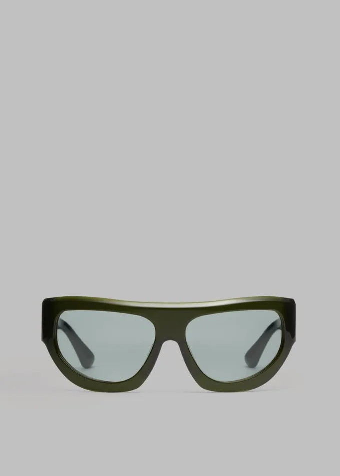Accessories Women The Frankie Shop Port Tanger Dost Sunglasses 8211 Cardamom AcetateLight Blue Lens