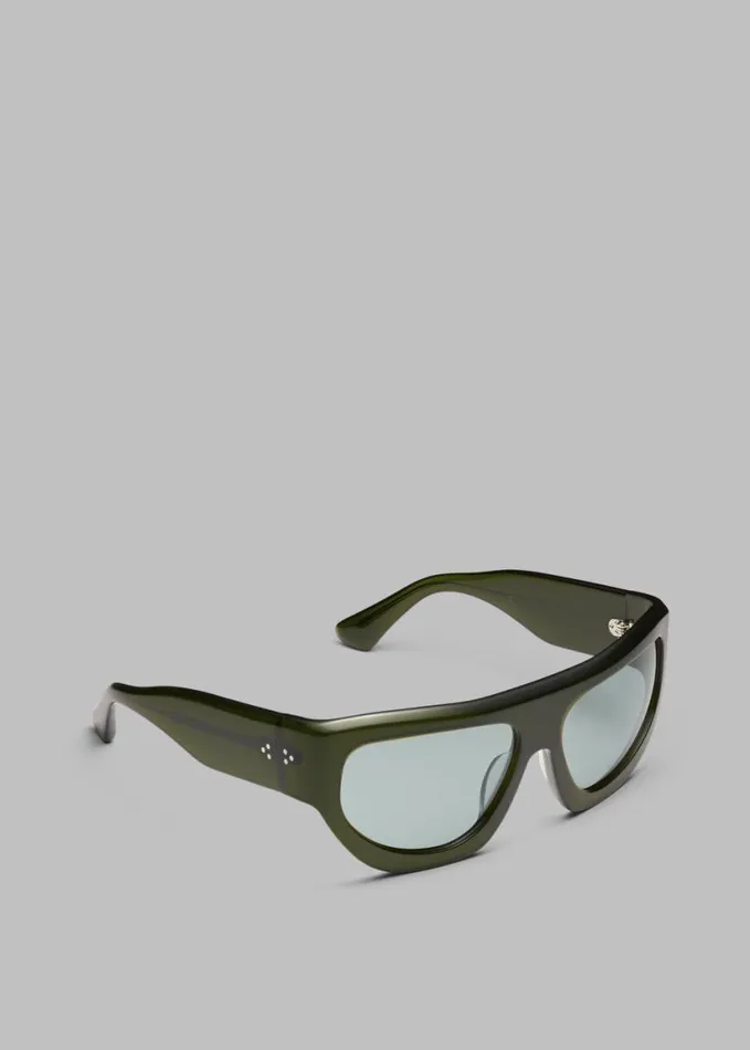 Accessories Women The Frankie Shop Port Tanger Dost Sunglasses 8211 Cardamom AcetateLight Blue Lens