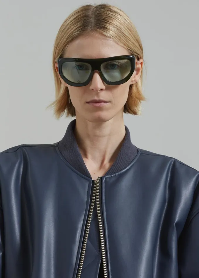 Accessories Women The Frankie Shop Port Tanger Dost Sunglasses 8211 Cardamom AcetateLight Blue Lens