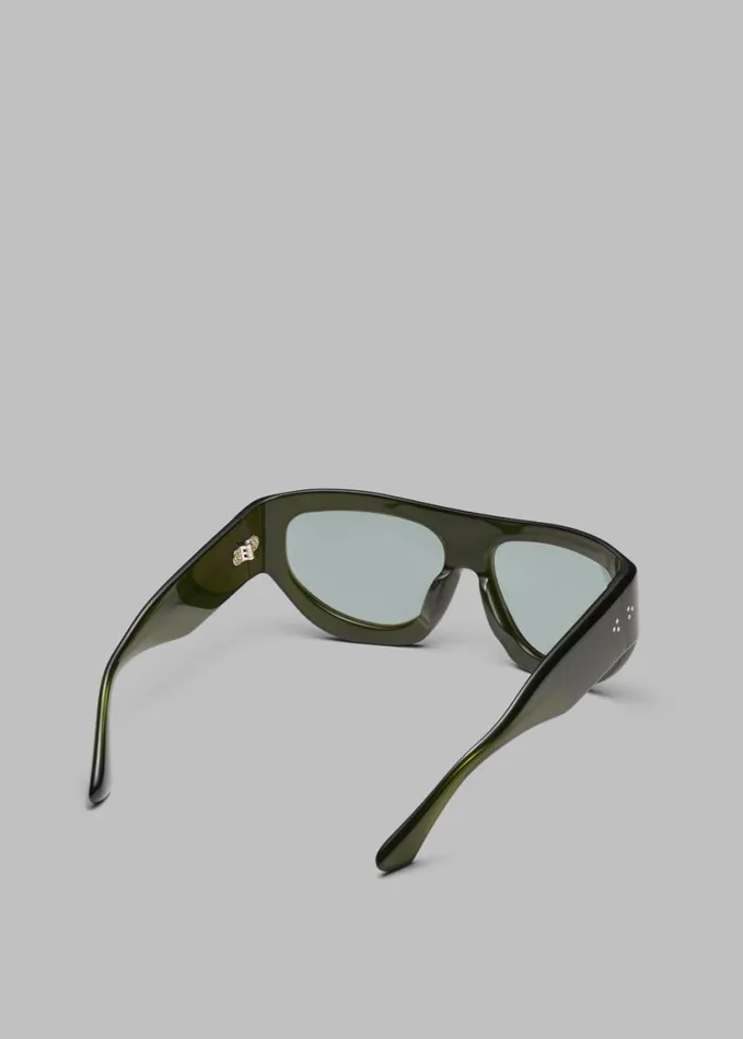 Accessories Women The Frankie Shop Port Tanger Dost Sunglasses 8211 Cardamom AcetateLight Blue Lens