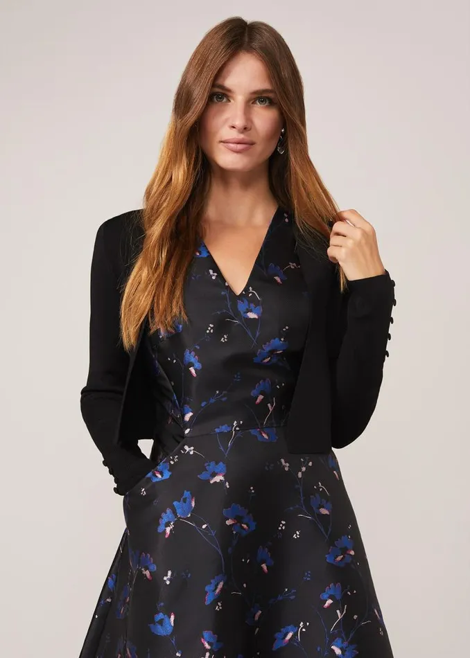 Adah Knitted Occasion Jacket Black Women Phase Eight Jackets
