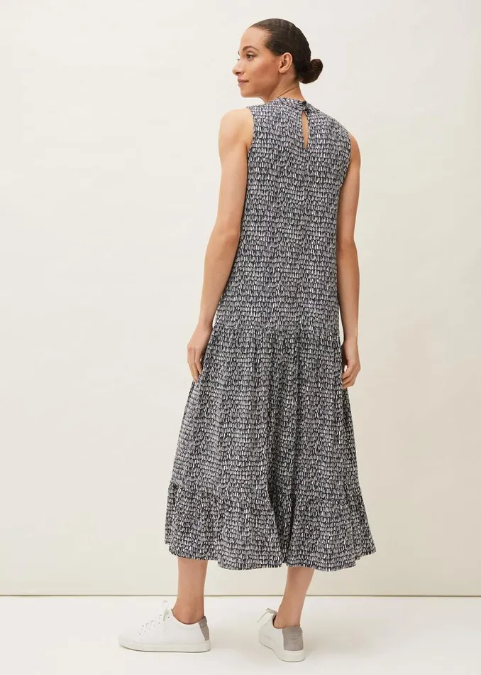Adelia Abstract Print Midaxi Dress Blackivory Women Phase Eight Dresses