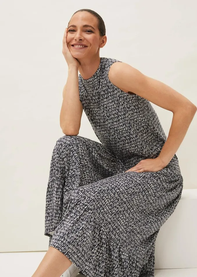 Adelia Abstract Print Midaxi Dress Blackivory Women Phase Eight Dresses
