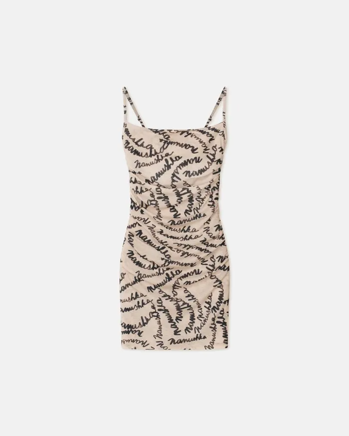 Adie MeshJersey Dress Scribble Logo Women Nanushka Dresses