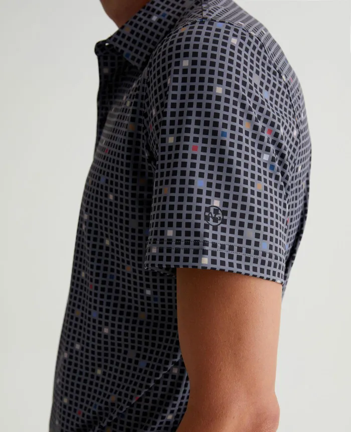 AG Jeans Polos Men Bryce Polo CITY GRID BLACK MULTI AG Jeans Polos Men Bryce Polo CITY GRID BLACK MULTI