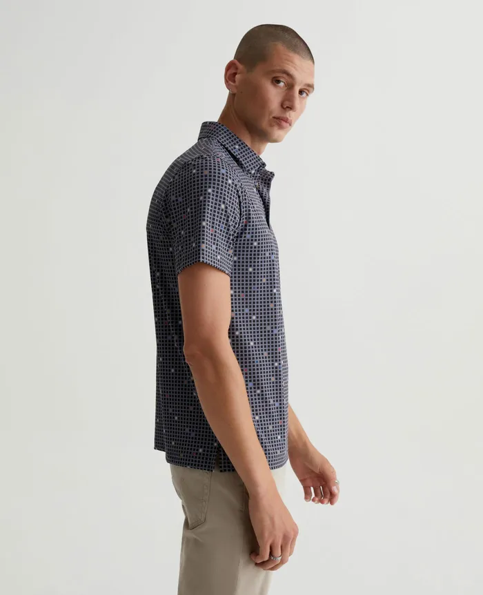 AG Jeans Polos Men Bryce Polo CITY GRID BLACK MULTI AG Jeans Polos Men Bryce Polo CITY GRID BLACK MULTI