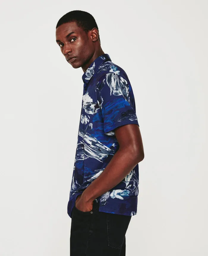 AG Jeans Polos Men Bryce Polo GARDEN CAMO NAVY MULTI AG Jeans Polos Men Bryce Polo GARDEN CAMO NAVY MULTI