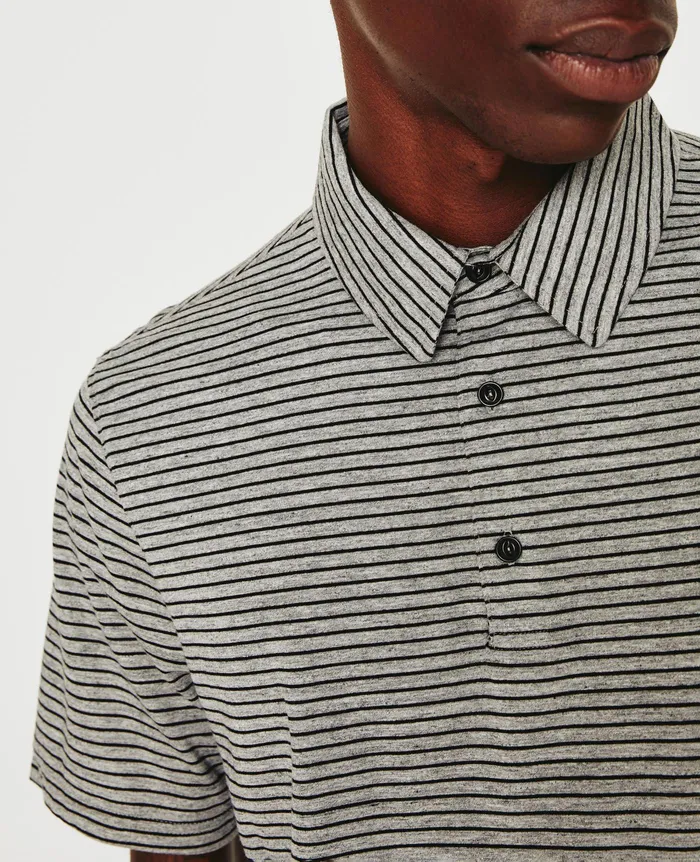 AG Jeans Polos Men Bryce Polo HEATHER GREYTRUE BLACK AG Jeans Polos Men Bryce Polo HEATHER GREYTRUE BLACK