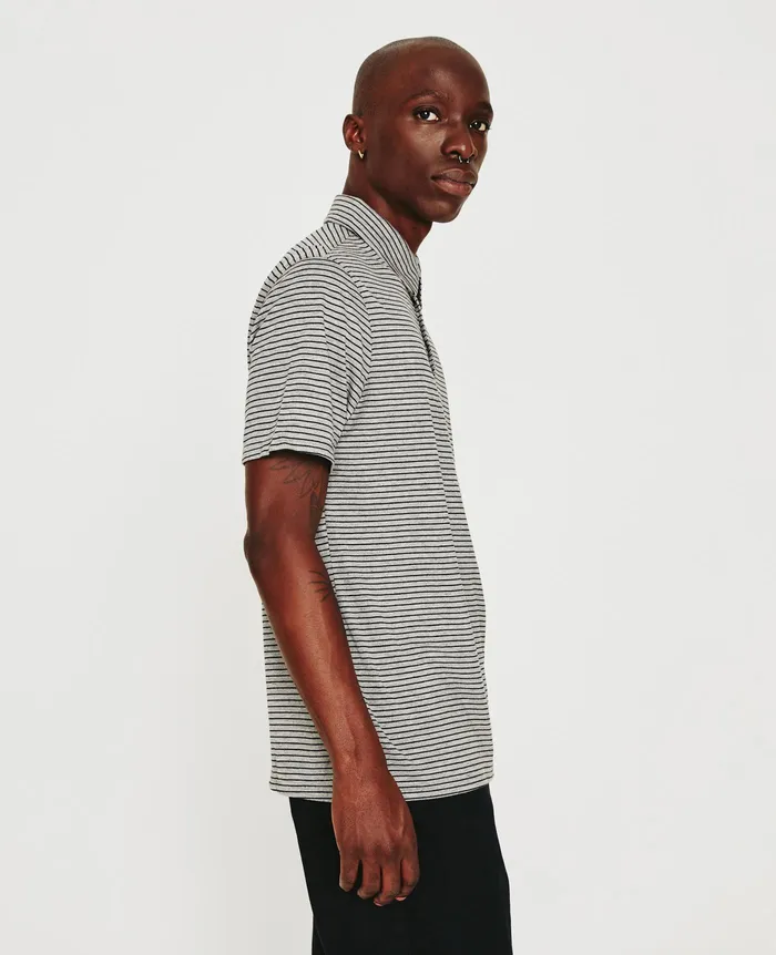 AG Jeans Polos Men Bryce Polo HEATHER GREYTRUE BLACK AG Jeans Polos Men Bryce Polo HEATHER GREYTRUE BLACK