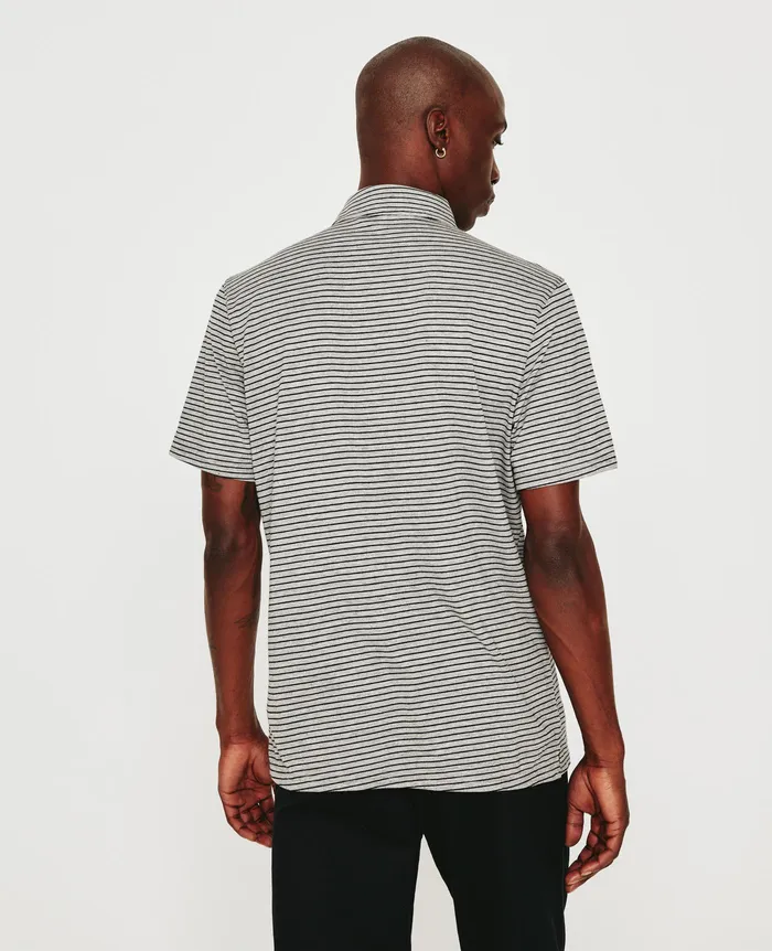 AG Jeans Polos Men Bryce Polo HEATHER GREYTRUE BLACK AG Jeans Polos Men Bryce Polo HEATHER GREYTRUE BLACK