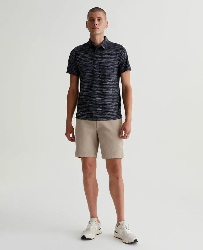 AG Jeans Polos Men Bryce Polo SLUB STRIPE BLACK AG Jeans Polos Men Bryce Polo SLUB STRIPE BLACK