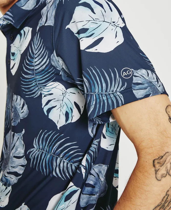 AG Jeans Polos Men Bryce Polo TROPICAL FRONDS DEEP NAVY MULT AG Jeans Polos Men Bryce Polo TROPICAL FRONDS DEEP NAVY MULT