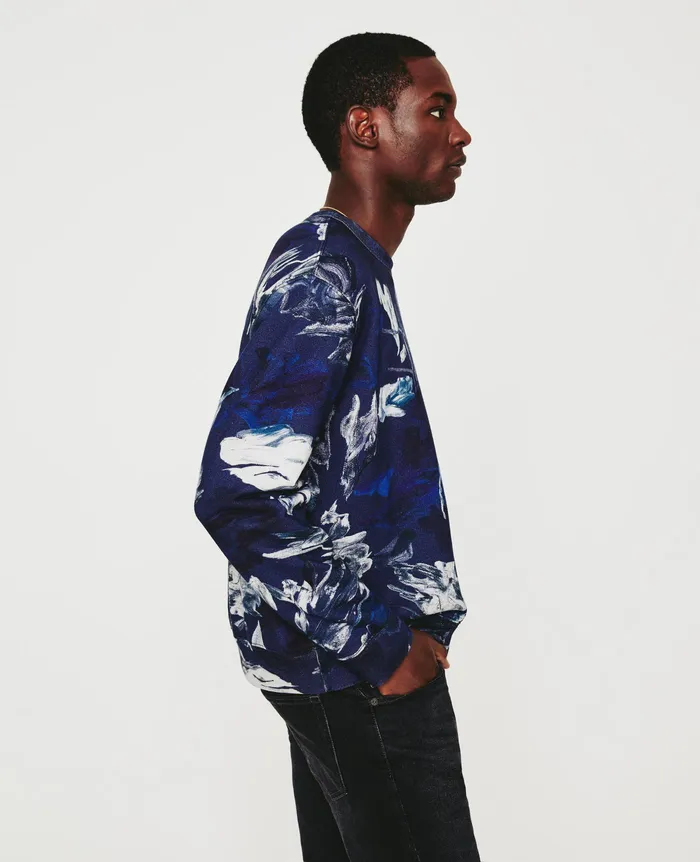 AG Jeans Sweatshirts Men Arc Crew GARDEN CAMO NAVY MULTI AG Jeans Sweatshirts Men Arc Crew GARDEN CAMO NAVY MULTI
