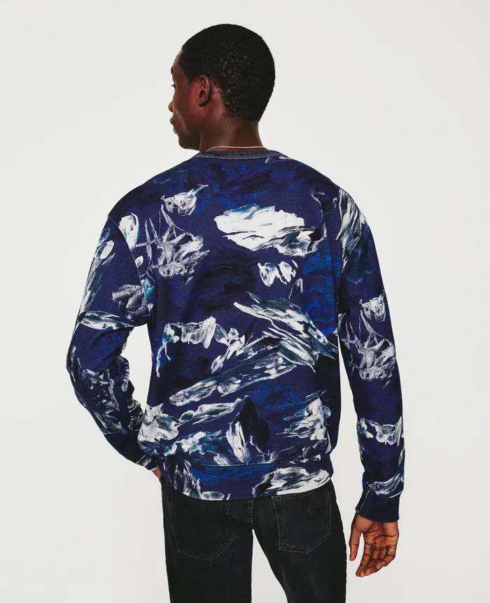 AG Jeans Sweatshirts Men Arc Crew GARDEN CAMO NAVY MULTI AG Jeans Sweatshirts Men Arc Crew GARDEN CAMO NAVY MULTI