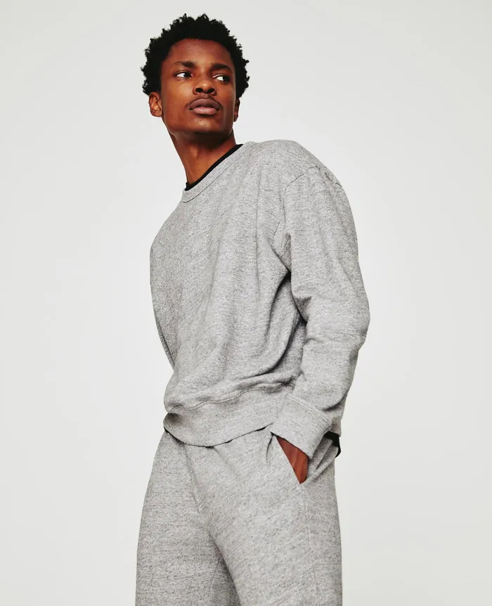 AG Jeans Sweatshirts Men Arc Crew HEATHER GREY