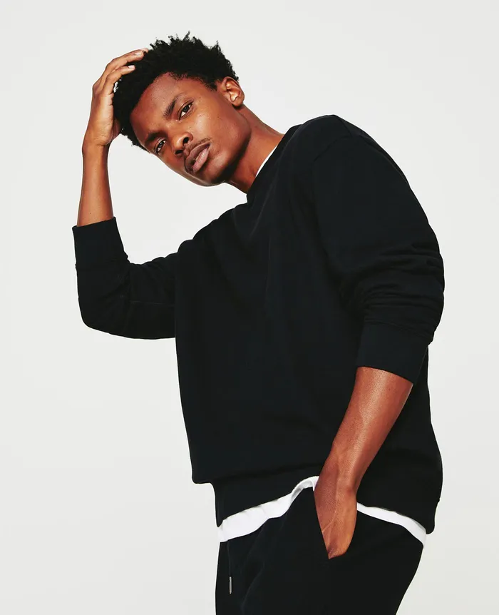 AG Jeans Sweatshirts Men Arc Crew TRUE BLACK
