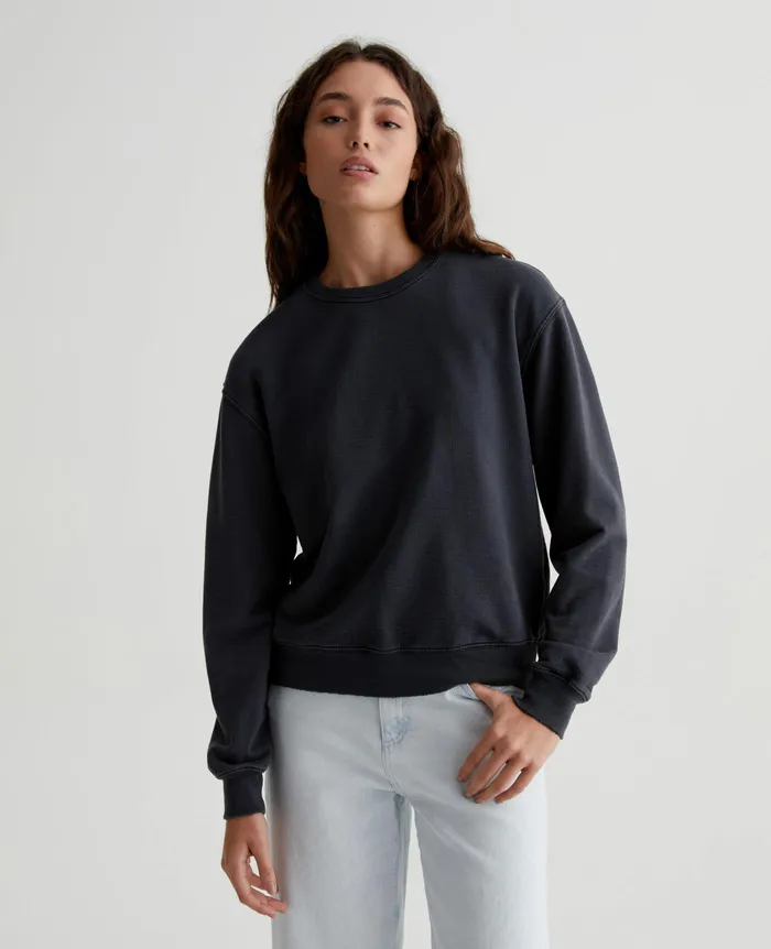 AG Jeans Sweatshirts Women Nova Crew 5 YEARS TRUE BLACK AG Jeans Sweatshirts Women Nova Crew 5 YEARS TRUE BLACK