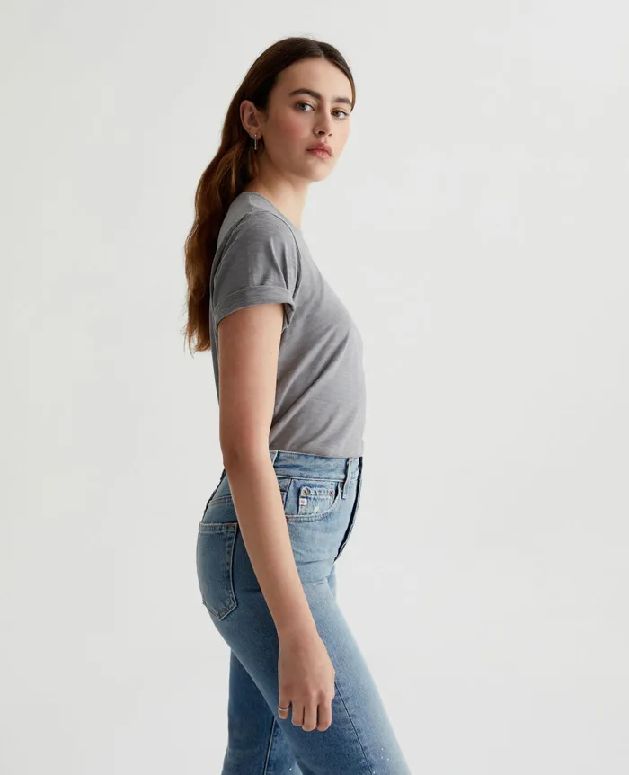 AG Jeans Tees and Tanks Women Jagger Crew 5 YEARS INK STONE AG Jeans Tees and Tanks Women Jagger Crew 5 YEARS INK STONE