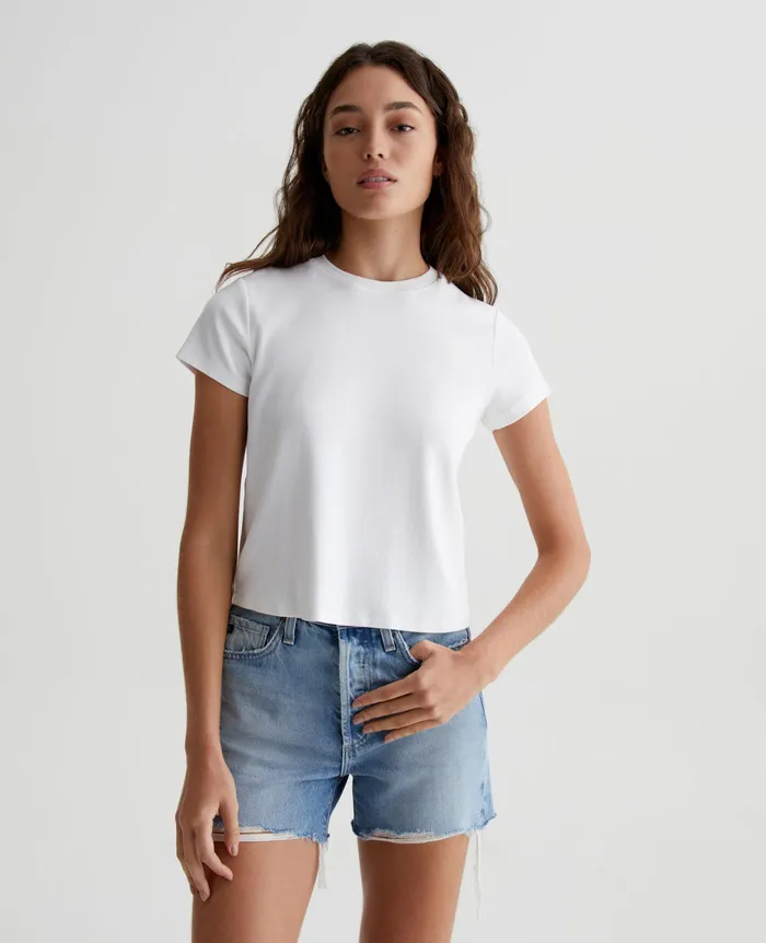 AG Jeans Tees and Tanks Women Sadie Crew EXWHITE