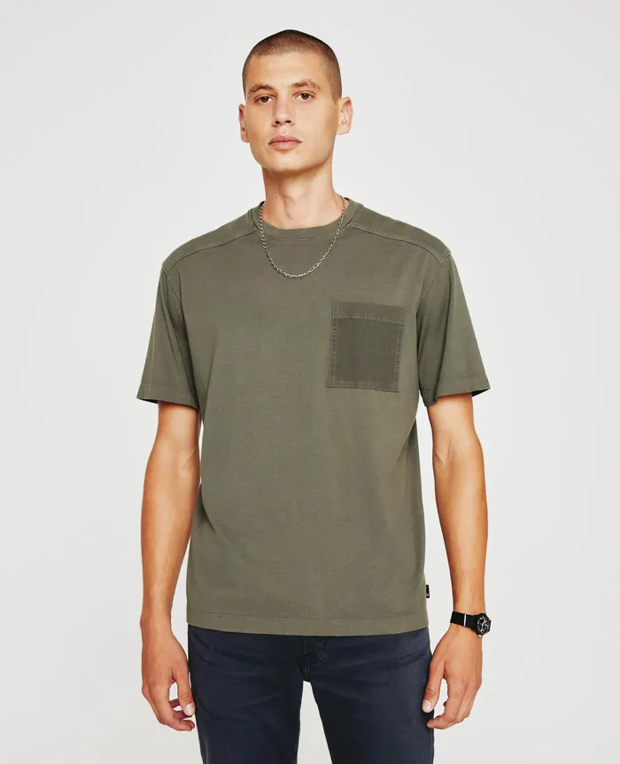 AG Jeans Tees Men Shane Crew ARMORY GREEN