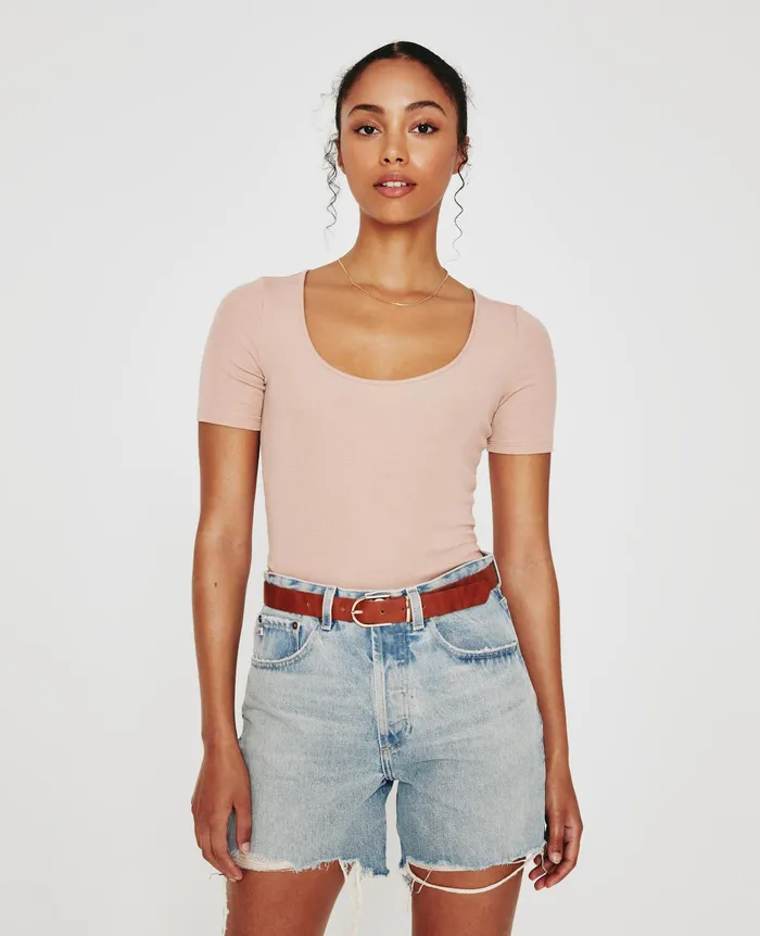 AG Jeans Tops and Shirts Women Jaxon Scoop ROSE CLOUD