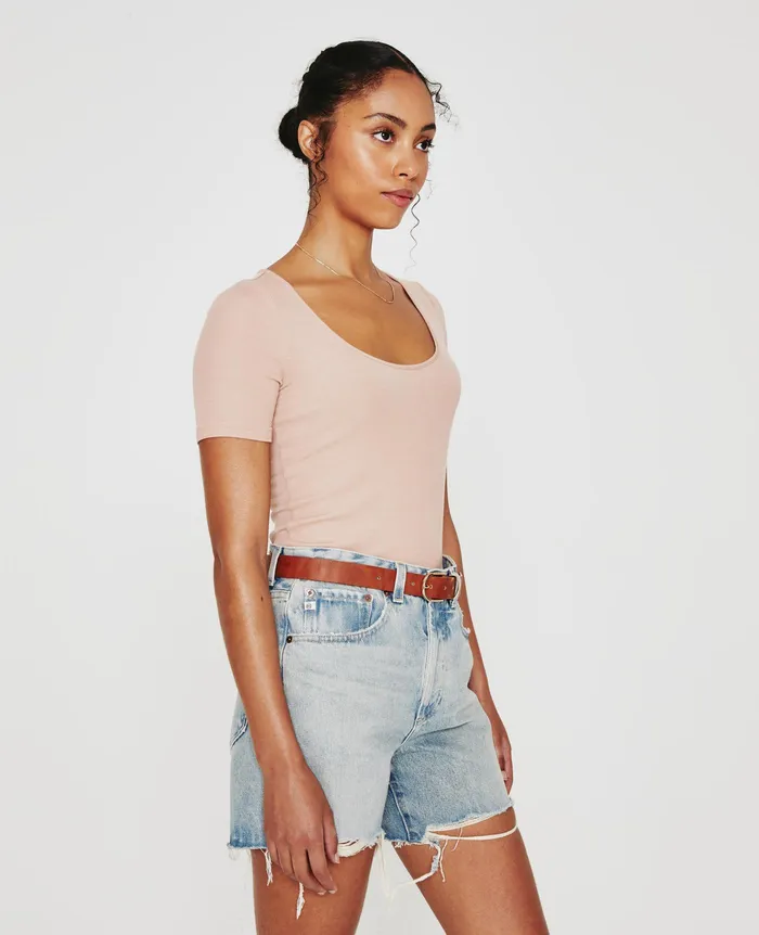 AG Jeans Tops and Shirts Women Jaxon Scoop ROSE CLOUD AG Jeans Tops and Shirts Women Jaxon Scoop ROSE CLOUD