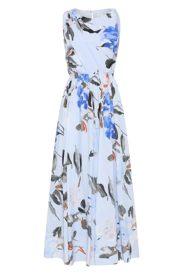 Aje Abbey Twisted Midi Dress Divine Orchid Women Dresses