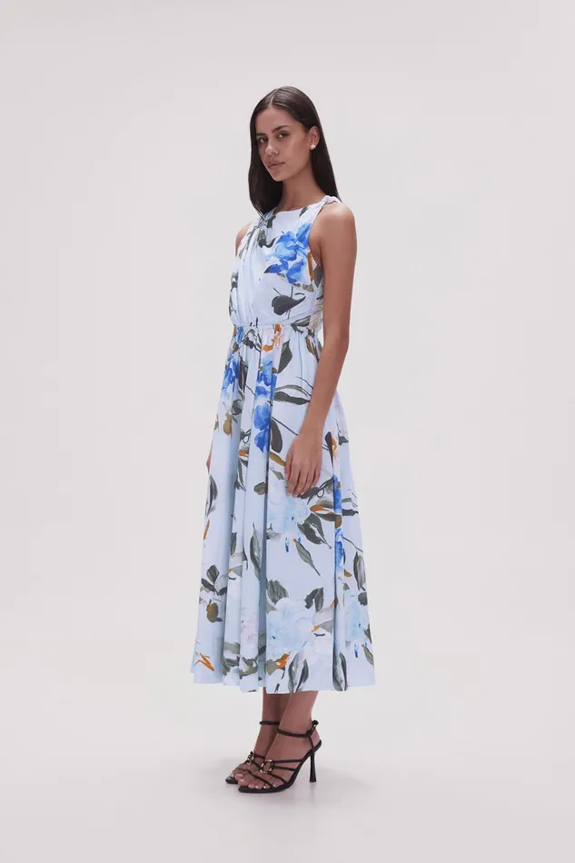 Aje Abbey Twisted Midi Dress Divine Orchid Women Dresses