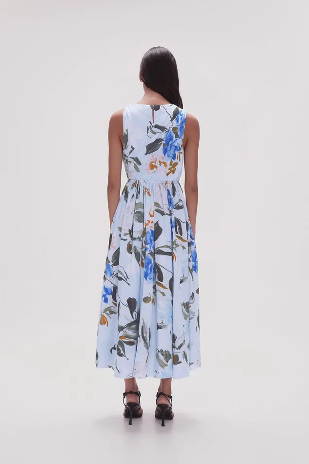Aje Abbey Twisted Midi Dress Divine Orchid Women Dresses