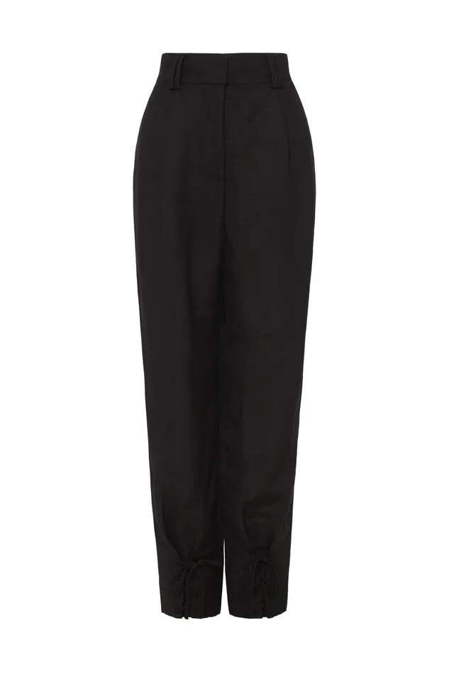 Aje Aurora LaceUp Pant Black Women Pants