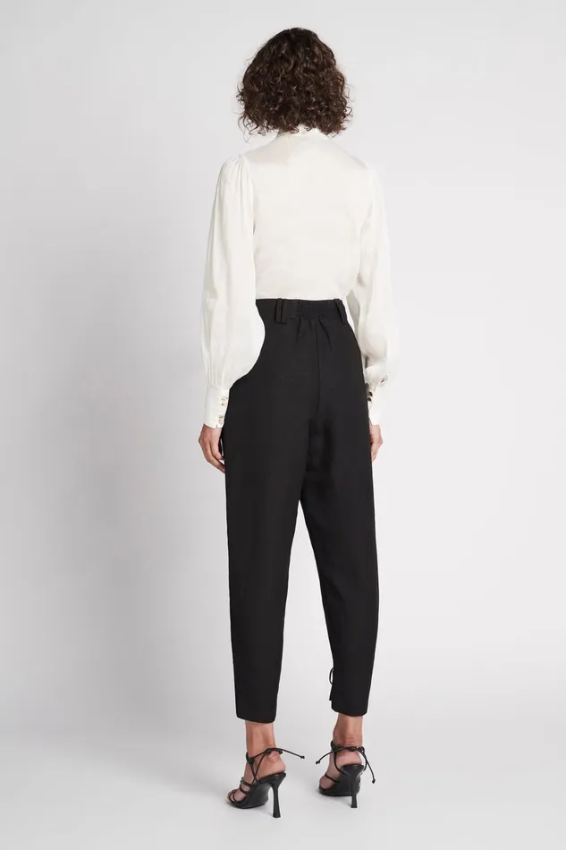 Aje Aurora LaceUp Pant Black Women Pants