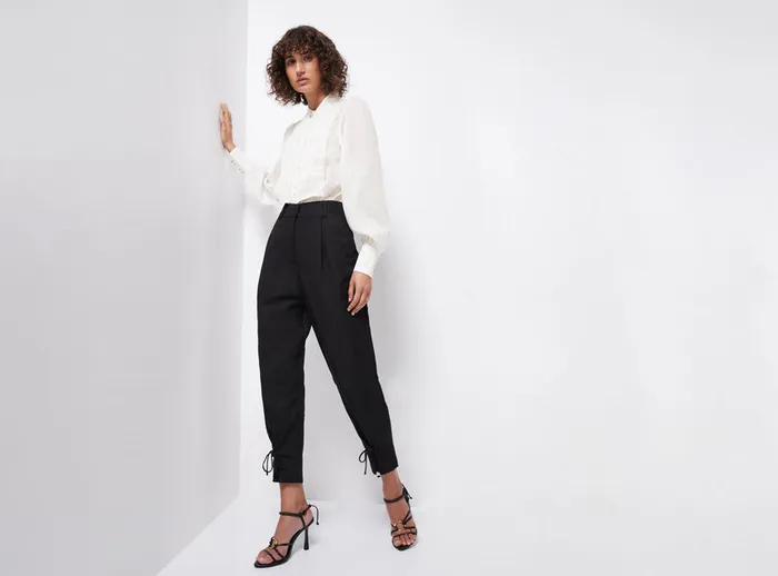 Aje Aurora LaceUp Pant Black Women Pants