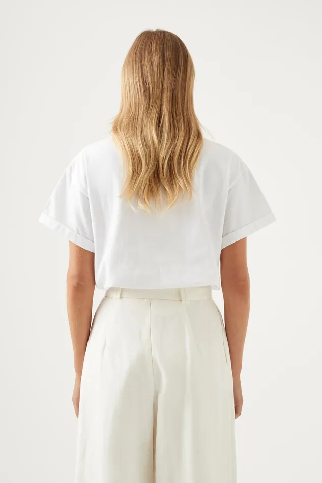 Aje Cary Embellished Tee Whiteecru Women Tees
