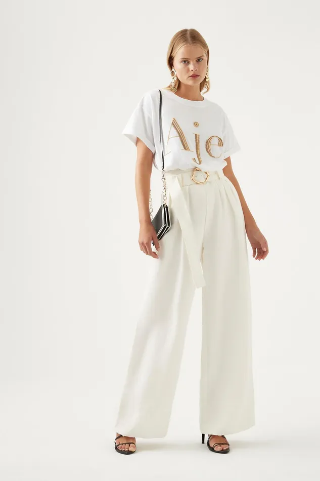 Aje Cary Embellished Tee Whiteecru Women Tees