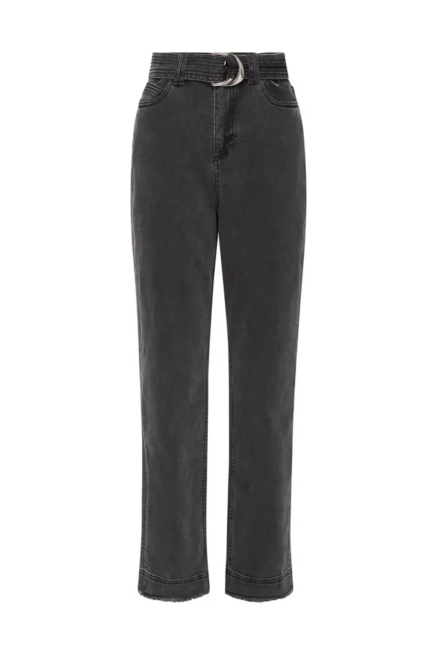 Aje Dylan Denim Belted Jean Black Women Denim