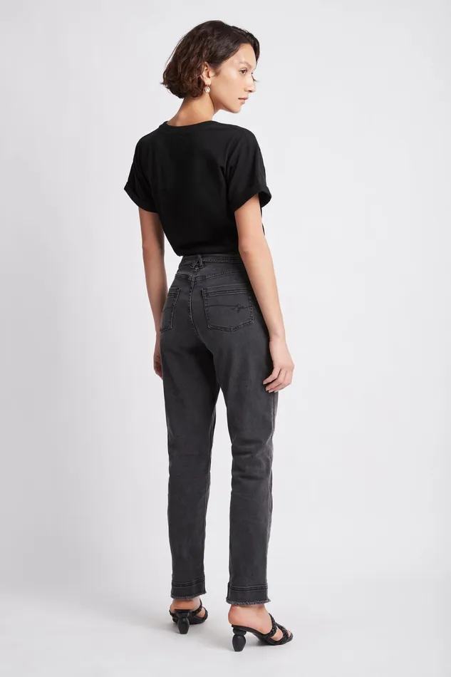 Aje Dylan Denim Belted Jean Black Women Denim